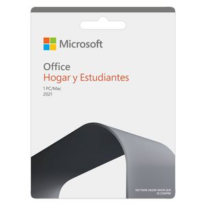 Microsoft Office Hogar y Estudiantes 2021, 1 usuario, tiempo indefinido