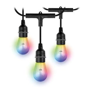 Guirnalda de luces inteligente Nexxt conexión wifi, blanco y multicolor, 14.6 m