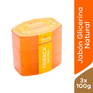 Jabón de Glicerina Mossy Natural - Barra 100 G x 3 unidades