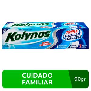 Crema Dental Kolynos Triple Limpieza Completa - Tubo 90 G