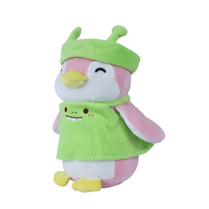 Peluche 24 cm 9.4 pulgadas pinguino pen pen con diadema y delantal rana -  Miniso