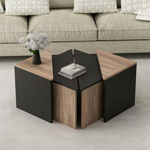 Mesa de Centro Versátil Mateo 4 Piezas