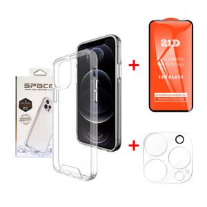 Case Space + Protector de Pantalla + Mica para Cámara para iPhone 14