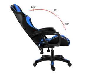 Silla Gamer Ergonómica con Luces RGB - Azul