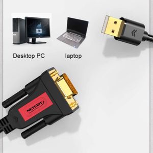Cable Adaptador USB a Serie RS232 DB9 Serial 1.5 metros NETCOM