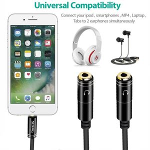 Adaptador Splitter Jack 3.5mm Audífonos Divisor 2 Hembra Mini Netcom
