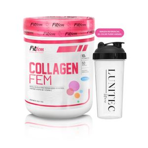 Colágeno Hidrolizado Fitfem Collagen Fem 500g Naranja + Shaker