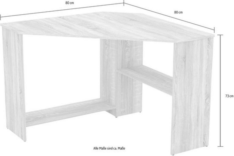 Escritorio Esquinero 80 X 80 cm. Estructura en Melamina Con