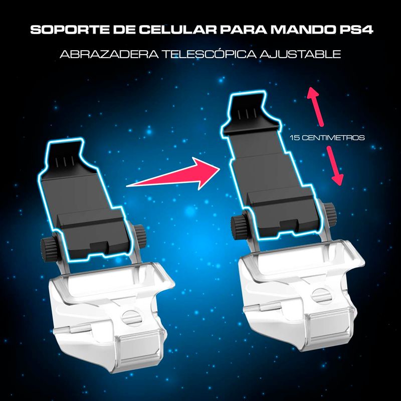 Soporte de Celular para Mando PS4 Dualshock 4 Fat/Slim/Pro - Real Plaza