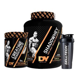 Pack DY Shadow Whey 2kg Vainilla + Creatina 300gr + Shaker