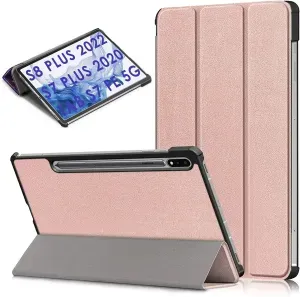 Funda Book Cover Para Tablet Samsung Tab S7 FE 12.4" SM-T730  Dorado