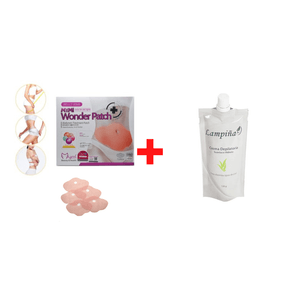 Combo Parche Adelgazante para Abdomen + Crema Depiladora Lampiña 120ml