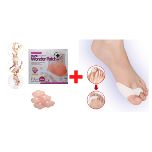 Combo Parche Adelgazante para Abdomen + Separador de Silicona para los Dedos del Pie