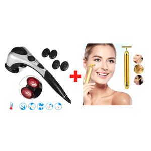 Combo Masajeador Magnético con Infrarrojo + Masajeador Facial de Vibración