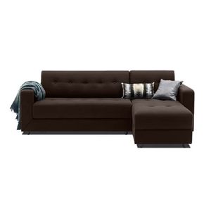 Seccional Derecho Rusia Iker Chocolate + 4 Cojines Decorativos