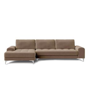 Seccional Ivanna Color Beige Oscuro + 4 Cojines Decorativos