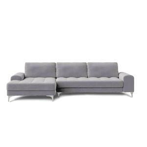 Seccional Ivanna Color Gris Plata + 4 Cojines Decorativos