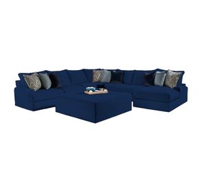 Seccional Pacífico Derecho + Banqueta Color Azul