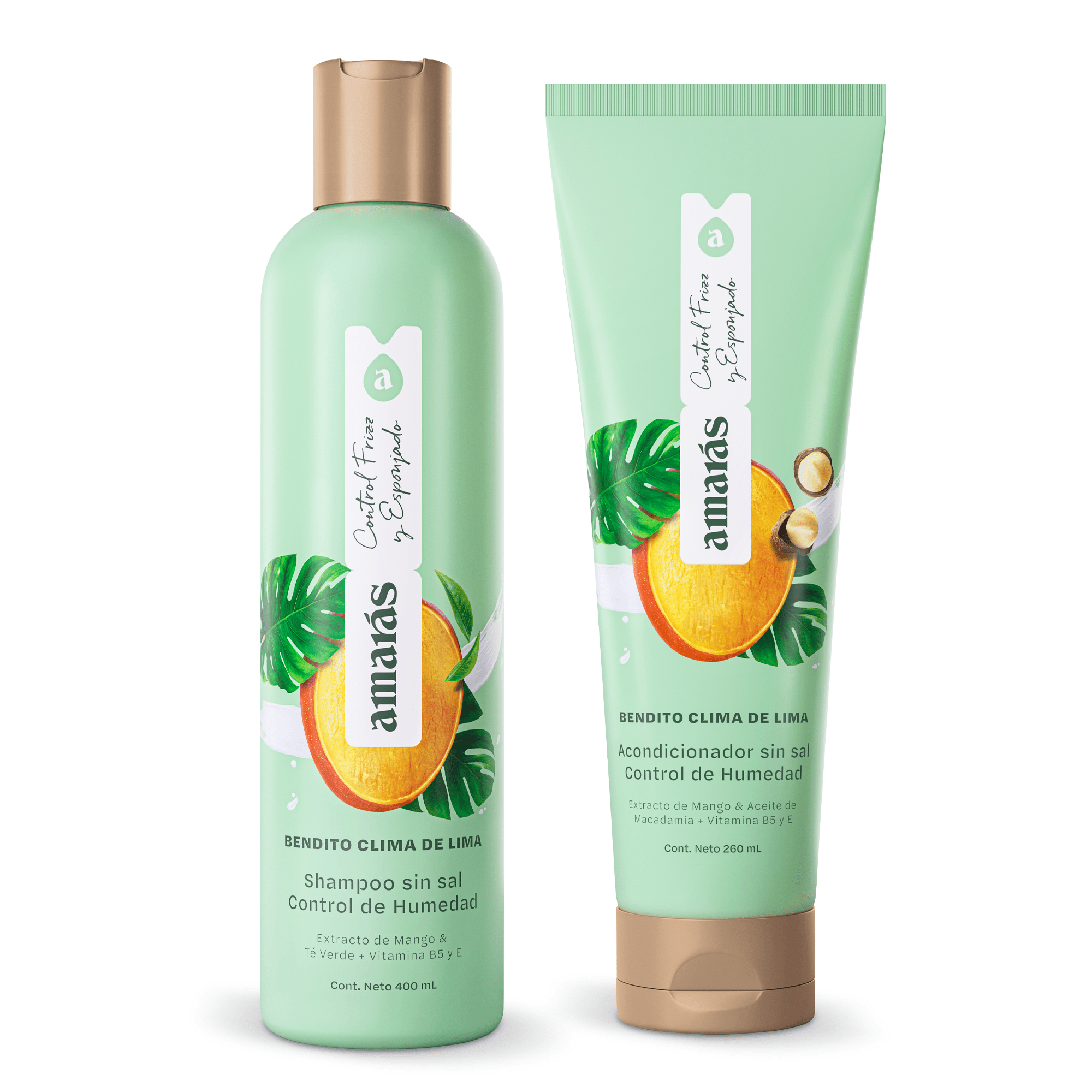 Pack Shampoo AmarÁs Bendito Clima De Lima Frasco 400ml Acondicionador