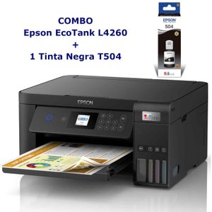 Impresora Epson L4260 + 1 Tinta Negra T504 adicional