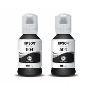 Tinta Epson T504 Pack de dos Botellas de Tinta Negra