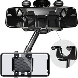 Soporte Giratorio para Celular en Espejo Retrovisor