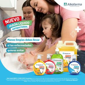 Jabón Líquido Antibacterial Alkofarma Litro Cítricos