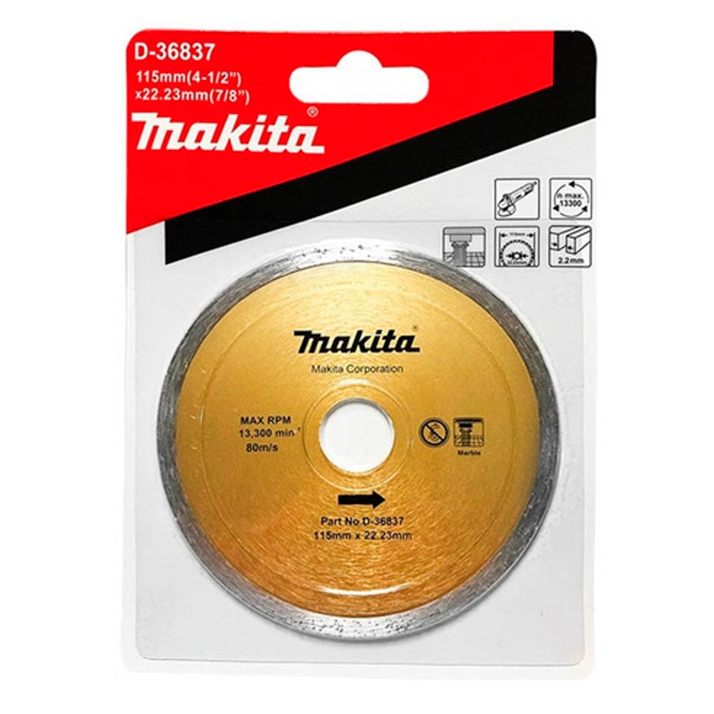 Disco Diamantado Borde Continuo 115 x 22.23 x 17 mm Makita D-36837