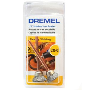 Cepillo de Acero Inoxidable 1/2" x 2 Unidades Dremel 531-02