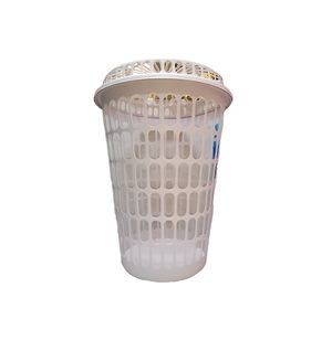 Cesta Plástica Redonda para Ropa con Tapa Colores Aleatorios
