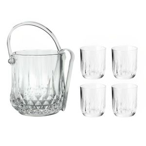 Hielera de Vidrio Elegante con Vasos