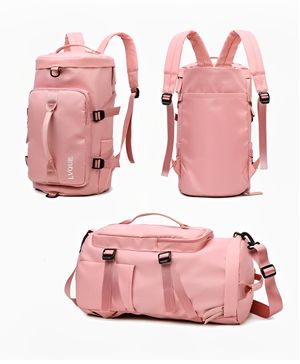 Mochila Bolso de Viaje Multiusos Bolsa de Gimnasio Maleta Deportiva - Negro