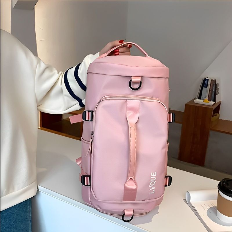 Ripley - MOCHILA BOLSO DE VIAJE MULTIUSOS MALETA DEPORTIVA ROSA