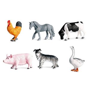 Juguetes de figuras de animal 6 animales de granja -  Miniso
