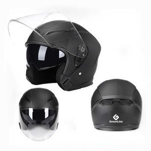 Casco de moto Greenline BYB7 Negro Mate