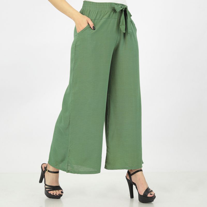 Pantalón Palazzo Hoja Verde - superexitoec