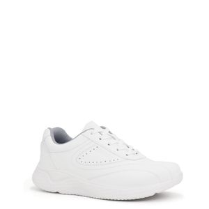 Zapatillas Escolar de Cuero para Niña Par&ss JA23-CG801 Blanco