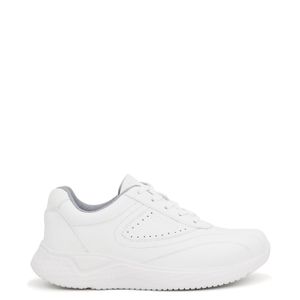Zapatillas Escolar de Cuero para Niña Par&ss JA23-CG801 Blanco