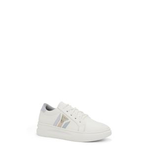 Zapatilla Escolar de Cuero para Niña Par&ss MV22-1642 Blanco