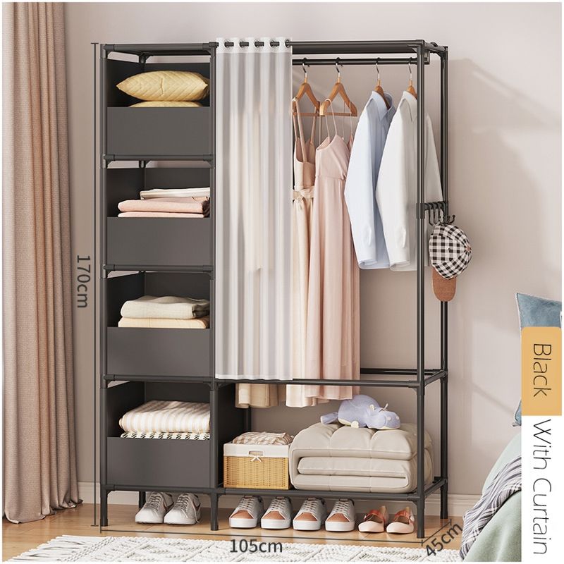 Perchero Armable Closet Rack Ropero Portatil Para Ropa