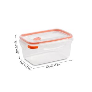 Taper hermético rectangular con válvula 1.1Lt