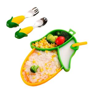 Plato Antideslizante para Bebe Choclo Amarillo