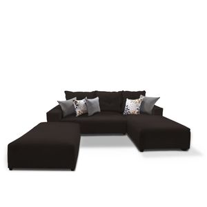 Seccional Dakota Color Chocolate + 5 Cojines Decorativos