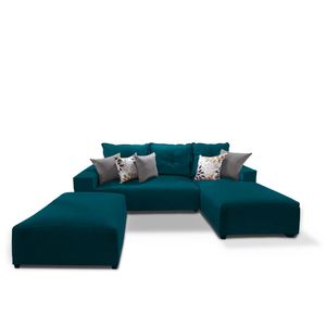 Seccional Dakota Color Jade + 5 Cojines Decorativos