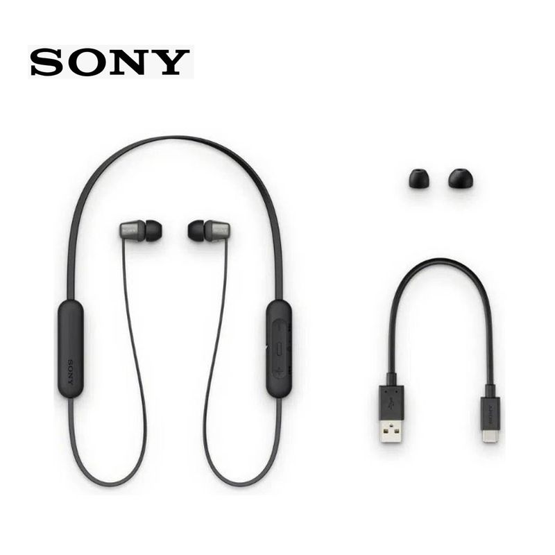 SONY AUDIFONOS, TIPO BOTON, BLUETOOTH, HASTA 10 HORAS DE CARGA, IPX4, ESTUCHE DE BOLSILLO, NEGRO