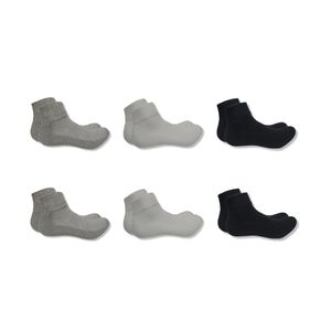 Medias Tobilleras de Algodón Color Entero Pack de 6 pares