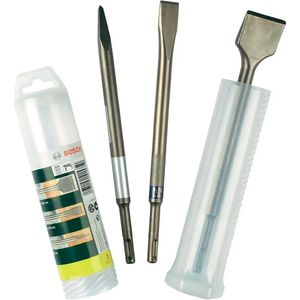Set de Cinceles Bosch SDS Plus 3 Piezas Punta Plano y Pala