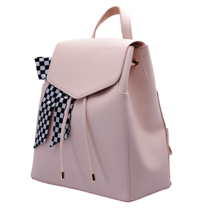 Mochila Lazo de Cuero PU Color Rosa