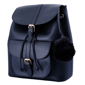 Mochila Bolsillo de Cuero PU Color Negro