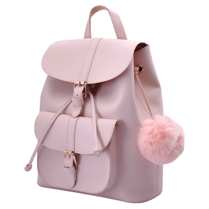 Mochila Bolsillo de Cuero PU Color Rosa